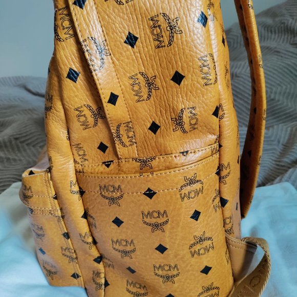 MCM Backpack Cognac w/ Front Studs (Unisex, One Size) main image 9